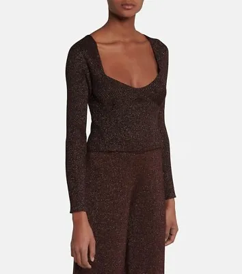 $79 • Buy STAUD Cerro Metallic Sweater XL Brown Shimmer $285