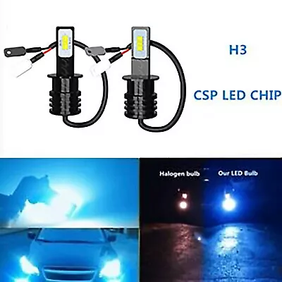 2x H3 Led 160w Headlights Fog Driving Light Bulbs Car Ute 4wd Lamp Globe • $20.98