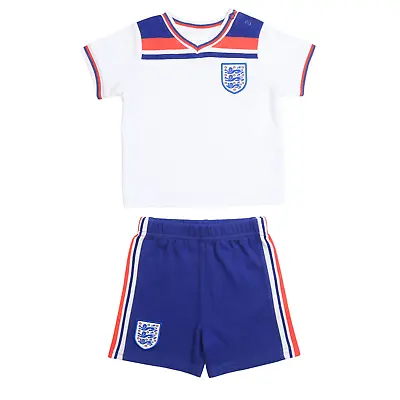 Official England Football 1982 Retro Home Baby T-Shirt & Shorts Set • £11