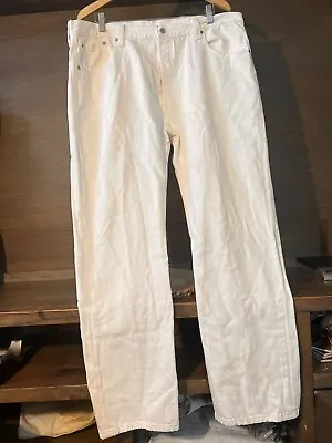 Vintage Levis 501 Jeans Mens Actual 40X32 White Button Fly STRAIGHT FIT JEANS EU • $39.99