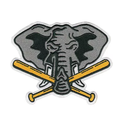 1993-94 Oakland A's Athletics  Elephant Crossing Bats  Home Jersey Sleeve Patch • $12.99