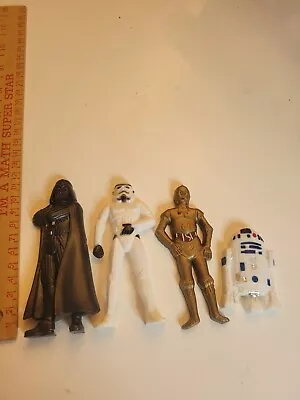 Vintage Star Wars Wilton Cake Toppers Hong Kong Darth Vader C3PO R2D2 -2.5-4.25  • $25