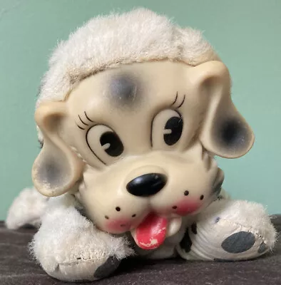 Vintage Rushton Or Gund Rubber Face Small Puppy Dog Plush Toy Kitsch • $52