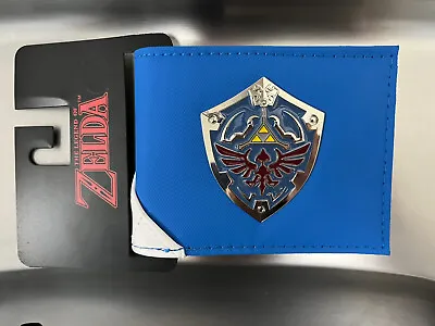 Legend Of Zelda Metal Hyrule Crest Men's Blue Bi-Fold Wallet • $9.99