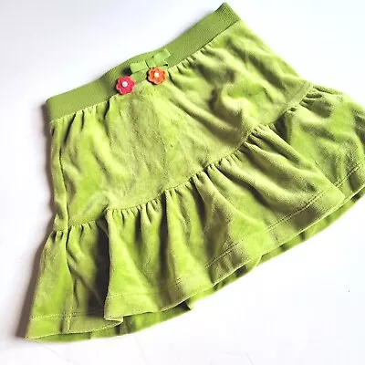 Gymboree Girls Sz 5 Fall For Autumn Green Flower Velour Skirt NWT • $13.83