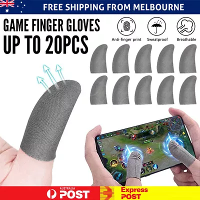$4.98 • Buy 1~10 Pair Mobile Finger Sleeve Touch Screen Game Controller Sweatproof Gloves AU