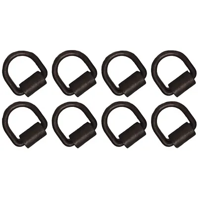 (8) 1/2  D Ring Weld-On Flatbed Truck Trailer Ratchet Strap Cargo Tie Down Ring • $28.89