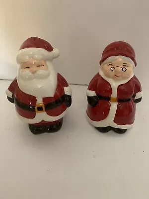 CHRISTMAS Salt And Pepper Shakers MR & MRS CLAUS 4.5 H Collectible 2019 Publix • $12.99