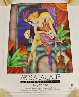 Taste Of Arts A La Carte Lincoln Theatre Miami Beach Vintage Poster 90s 1993  • $75