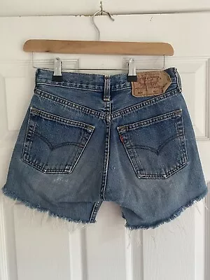 Levi’s 501 W27 Frayed Distressed Denim Cut Off Shorts Lot 2 • £13