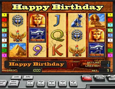 Slot Machine Personalized Edible Print Premium Cake Topper Frosting Sheet 5 Size • $18.50