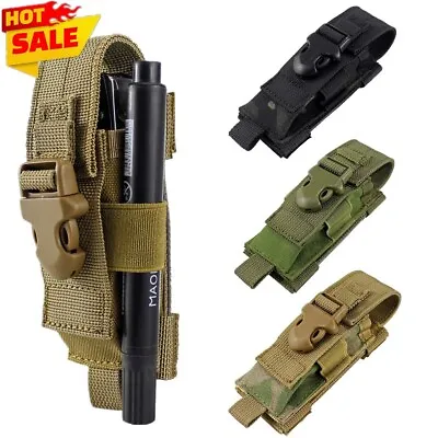 Tactical MOLLE Organizer Mag Utility Tool Sheath Holster Flashlight Pouch Holder • $9.49