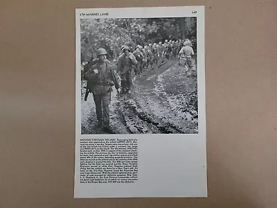 5th Marines Regiment Camp Gloucester 1945 World War 2 WW2 Picture Sheet • $16