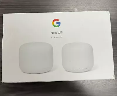 Google Nest Wifi Router And Point - Snow  #469 • $25