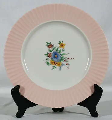Rare Vintage Lenox China P417 Pink Temple Shape W/ Flower Luncheon Plate 9  Mint • $89.99