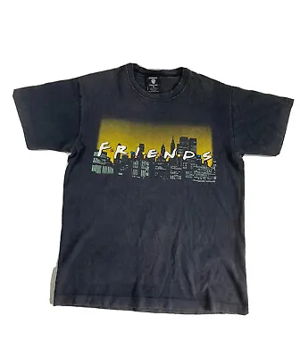 Vintage Friends Warner Bros T Shirt M Black 1995 Graphic Skyline TV Grail USA • £59.99