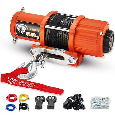 4500LBS Electric Winch Synthetic Rope Off-road 12V 50FT ATV Truck Towing Trailer • $169.99