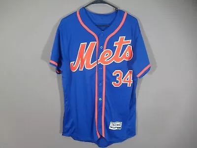 Noah Snydergaard #34 New York Mets MLB150 Flex Base Jersey Blue Sz Medium • $34.99