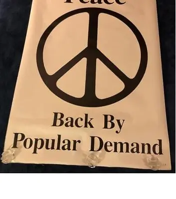 90s Peace Back By Popular Demand Poster B/W 40x60 Vtg Hippie Dead Psychedelic • $30
