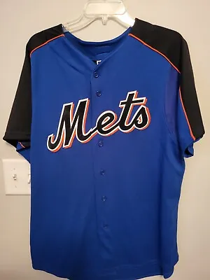 New York Mets Majestic Blue Blank Baseball Jersey Size Men's Medium  • $27