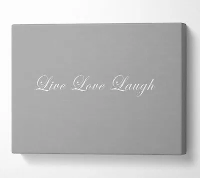 £21.99 • Buy Love Quote Live Love Laugh 2 Grey White Canvas Wall Art Home Decor Large Print