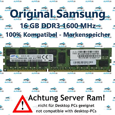 16 GB Rdimm ECC Reg DDR3-1600 Dell Precision T3600 T3610 Server Frame • $23.76