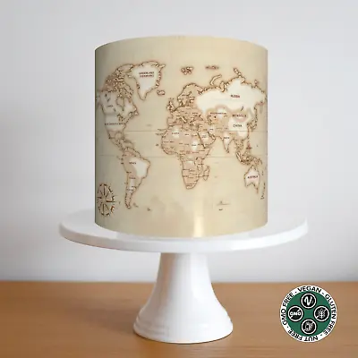 Map World Globe Cake Topper Border Strip Wrap Pattern Birthday Party Deco Gift • £10.99