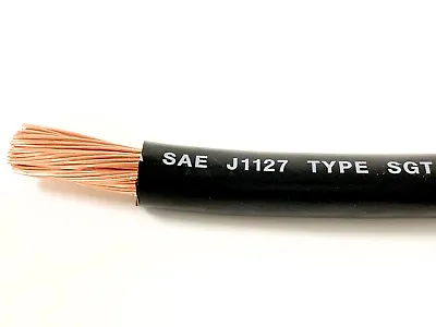 4 Gauge Battery Cable BLACK SAE J1127 SGT Automotive Power Wire (SOLD PER FOOT) • $1.45
