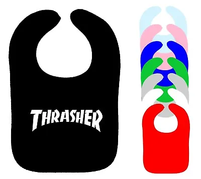 Thrasher Baby Bib Dribble On Muslin Skater Bmx Skate Board Bib Asst Colours New • £5.24