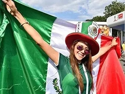 Bandera Mexico Mexican National Flag Vivid Color Mexico Flag 3x5 Feet Double Sti • $7.99