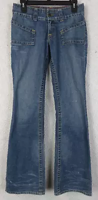 Y2K Vtg Von Dutch Low Rise Flared Bell Bottoms Denim Blue Jeans 29x34 EUC Rare • $79.99