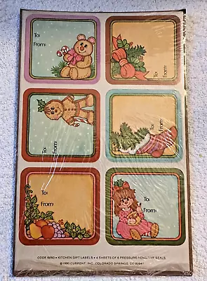 Vintage Christmas Kitchen Gift Tag Labels By Current Inc. 1980 NOS NEW • $9.95