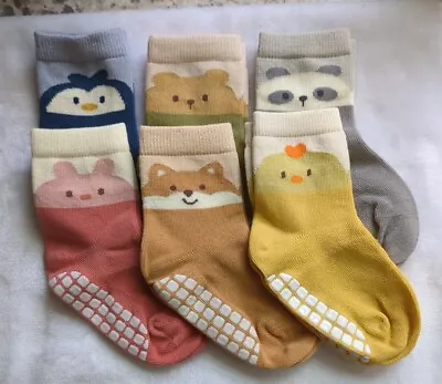 Bearbay Toddler Socks With Grippers 2-8 Years  Crew-cut (see Measurements)  • $15