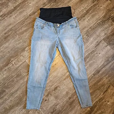 Time And Tru Women’s Maternity Skinny Jeans With Full Panel Size XL (16-18) • $0.99