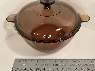 Visions Corning Ware Amber 4.5 Liter / 5 Qt Dutch Oven Stock Pot & Lid • $29.99