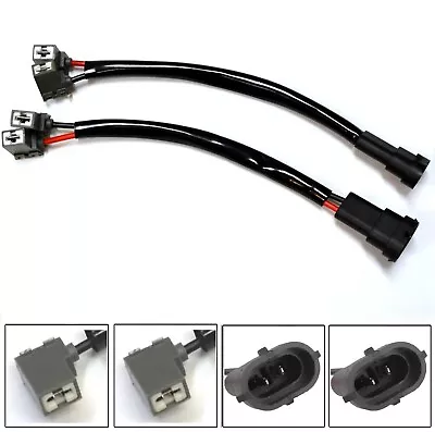 Conversion Wire H8 To H7 Two Harness Fog Light Bulb Adapter Plug Socket Lamp Fit • $11.88