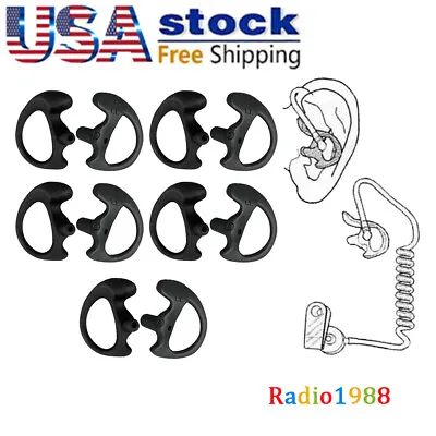 5 Pair L Left & Right Earbud Earmold For Earpiece Acoustic Tube Two-Way Radios • $7.99