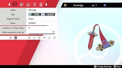 Legitimate 5 Max IV Shiny Honedge Pokemon Sword & Shield • $3.91