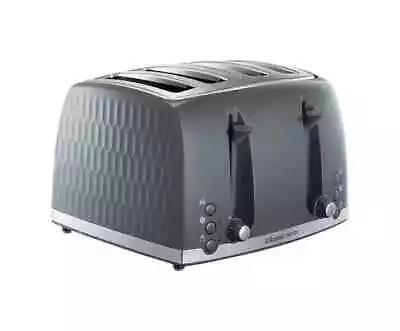 Russell Hobbs Toaster 4 Slice Honeycomb 26073 - Grey • £25.95