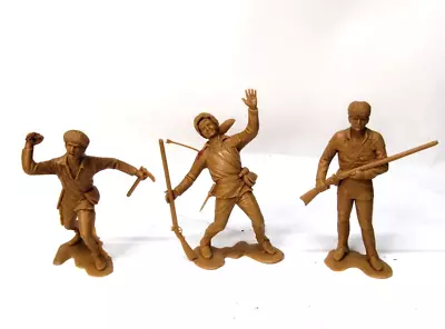 Louis Marx 3 Daniel Boone 6  Plastic Figures 1963 READ • $75.88