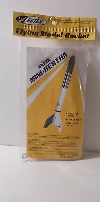 Estes MINI-BERTHA Model Rocket Kit From Back In The '70s • $39.99