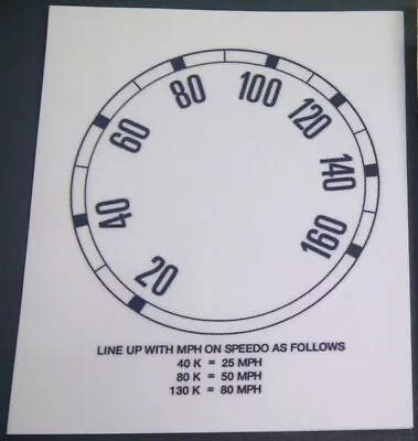 $15 • Buy VW Volkswagen Beetle MPH To KPH Conversion Sticker 