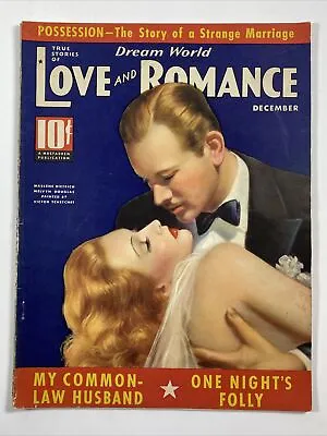 LOVE AND ROMANCE Magazine December 1937 Marlene Dietrich Melvyn Douglas Cover • $23.96
