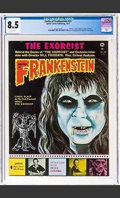 Rare CASTLE OF FRANKENSTEIN #22 CGC 8.5 (1974 Gothic) Pop Of 1! EXORCIST Cover • $149.98