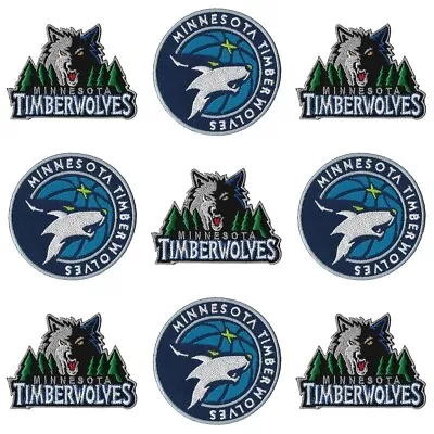 Lot SET Of 9 Minnesota Timberwolves NBA Iron On Patches Embroidered Emblem Badge • $23.99