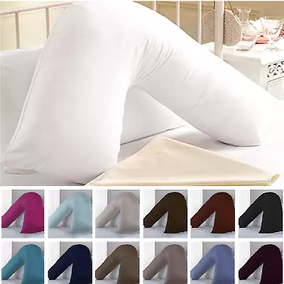 V Shaped Pillow Case Cover Orthopedic Support Nursing Pregnancy Maternity Cover • £4.99