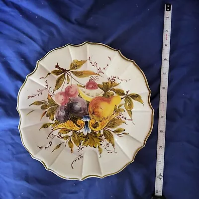 Rare Vintage Majolica Italian Nove Bassano  Handpainted Plate 9  Set Made In... • $10