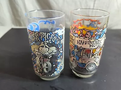Lot Of 2 1981 McDonalds Miss Piggy The Great Muppet Caper Collector Glass Cups! • $15