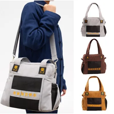 Embroidery Canvas Bag Shoulder Bag Shaolin Monk Buddhist Kung Fu Handbag • $26.95