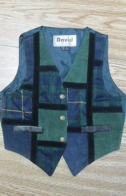 Childs Vest  LARGE Green Theatrical Costume Annie Wizard Of Oz Oliver Newsies   • $2.50